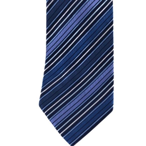 Banana Republic Tie Blue and White Stripes EUC - Picture 3 of 6